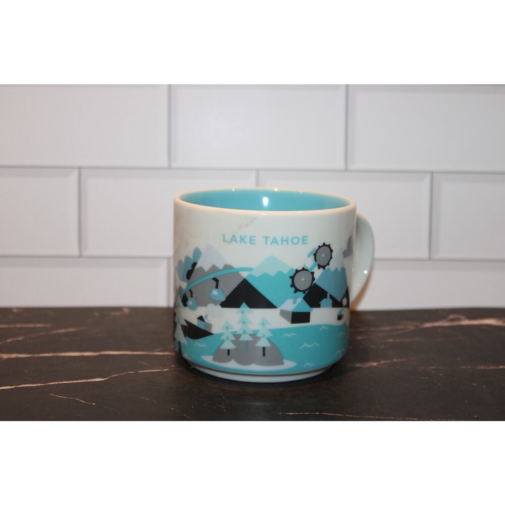Starbucks Lake Tahoe You Are Here Mug 14oz Ceramic Coffee Cup